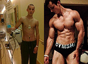 美国男孩健身4年战胜淋巴癌 成肌肉型男