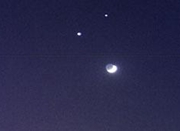 四月夜空将现“三星伴月” 观测时机多在后半夜